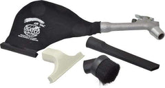US Airtool - Portable Vacuum Air Gun Kit with Round Brush, Crevice Tool & 5" Wide Nozzle - Vacuums Chip, Dirt, Powder & Liquid - Exact Tool & Supply