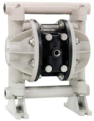 ARO/Ingersoll-Rand - 1/2" NPT, Nonmetallic, Air Operated Diaphragm Pump - PTFE Diaphragm, Polypropylene Housing - Exact Tool & Supply