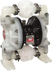 ARO/Ingersoll-Rand - 1" NPT, Nonmetallic, Air Operated Diaphragm Pump - Nitrile Diaphragm, Polypropylene Housing - Exact Tool & Supply