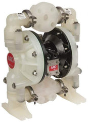ARO/Ingersoll-Rand - 1" NPT, Nonmetallic, Air Operated Diaphragm Pump - PTFE Diaphragm, Polypropylene Housing - Exact Tool & Supply