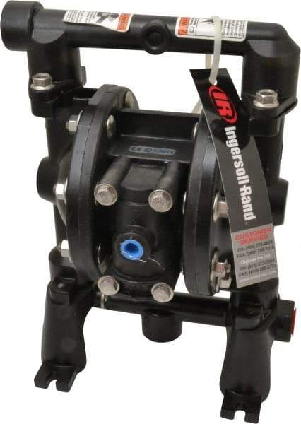 ARO/Ingersoll-Rand - 1/2" NPT, Metallic, Air Operated Diaphragm Pump - Nitrile Diaphragm, Aluminum Housing - Exact Tool & Supply