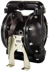 ARO/Ingersoll-Rand - 1" NPT, Metallic, Air Operated Diaphragm Pump - Santoprene Diaphragm, Stainless Steel Housing - Exact Tool & Supply