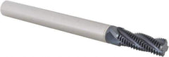 Scientific Cutting Tools - 3/8-24 UNF, 0.29" Cutting Diam, 4 Flute, Solid Carbide Helical Flute Thread Mill - Internal/External Thread, 0.808" LOC, 3-1/2" OAL, 5/16" Shank Diam - Exact Tool & Supply