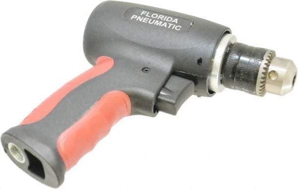 Florida Pneumatic - 3/8" Keyed Chuck - Pistol Grip Handle, 20,000 RPM, 4 CFM, 0.3333 hp, 60-90 psi - Exact Tool & Supply