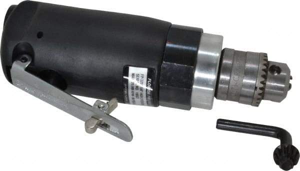 Florida Pneumatic - 1/4" Keyed Chuck - Inline Handle, 20,000 RPM, 4 CFM, 0.3333 hp, 60-90 psi - Exact Tool & Supply