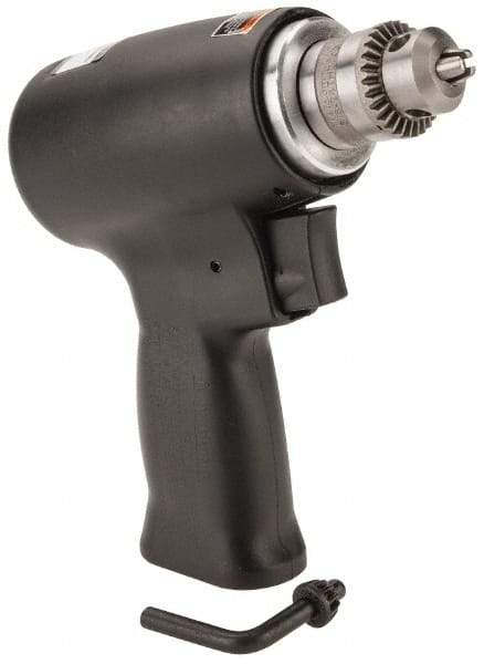 Florida Pneumatic - 1/4" Keyed Chuck - Pistol Grip Handle, 20,000 RPM, 4 CFM, 0.3333 hp, 60-90 psi - Exact Tool & Supply