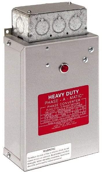 Made in USA - 20 to 30 hp Static Phase Converter - Exact Tool & Supply