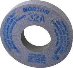Norton - 12" Diam x 5" Hole x 2" Thick, H Hardness, 46 Grit Surface Grinding Wheel - Aluminum Oxide, Type 1, Coarse Grade, 2,070 Max RPM, Vitrified Bond, No Recess - Exact Tool & Supply