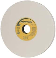Norton - 8" Diam x 1-1/4" Hole x 3/4" Thick, I Hardness, 60 Grit Surface Grinding Wheel - Aluminum Oxide, Type 1, Medium Grade, 3,600 Max RPM, Vitrified Bond, No Recess - Exact Tool & Supply
