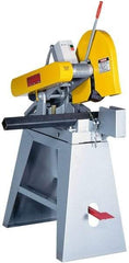 Everett - 14 or 16" Blade Diam, 1" Arbor Hole, Straight Chop & Cutoff Saw - 3 Phase, 10 hp, 230 Volts, 2" in Solids at 90° - Exact Tool & Supply