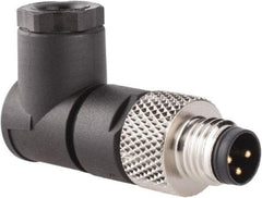 Brad Harrison - 4 Amp, Male 90° Field Attachable Connector Sensor and Receptacle - 60 VAC, 75 VDC, IP67 Ingress Rating - Exact Tool & Supply