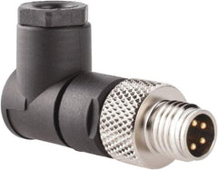 Brad Harrison - 4 Amp, Male 90° Field Attachable Connector Sensor and Receptacle - 60 VAC, 75 VDC, IP67 Ingress Rating - Exact Tool & Supply