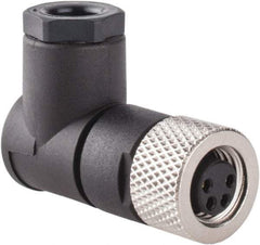 Brad Harrison - 4 Amp, Female 90° to Male 90° Field Attachable Connector Sensor and Receptacle - 60 VAC, 75 VDC, IP67 Ingress Rating - Exact Tool & Supply