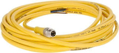 Brad Harrison - 4 Amp, M8 Male Straight to Pigtail Cordset Sensor and Receptacle - 60 VAC, 75 VDC, 4m Cable Length, IP68 Ingress Rating - Exact Tool & Supply
