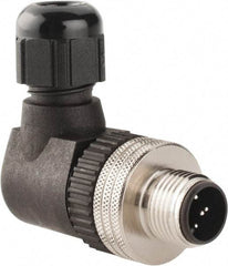 Brad Harrison - 4 Amp, Male 90° Field Attachable Connector Sensor and Receptacle - 30 VAC, 36 VDC, IP67 Ingress Rating - Exact Tool & Supply