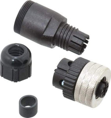 Brad Harrison - 4 Amp, Female Straight Field Attachable Connector Sensor and Receptacle - 250 VAC, 300 VDC, IP67 Ingress Rating - Exact Tool & Supply