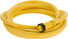 Brad Harrison - 8 Amp, Female Straight to Pigtail Cordset Sensor and Receptacle - 600 Volt, 3.66m Cable Length, IP67 Ingress Rating - Exact Tool & Supply