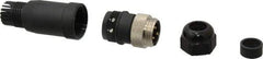 Brad Harrison - 8 Amp, Male Straight Field Attachable Connector Sensor and Receptacle - 600 VAC/VDC, IP67 Ingress Rating - Exact Tool & Supply