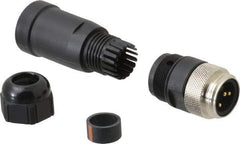 Brad Harrison - 13 Amp, Male Straight Field Attachable Connector Sensor and Receptacle - 600 VAC/VDC, IP67 Ingress Rating - Exact Tool & Supply