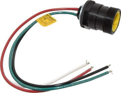 Brad Harrison - 15 Amp, Male Straight Receptacle - 600 VAC/VDC, 0.31m Cable Length, IP67 Ingress Rating - Exact Tool & Supply