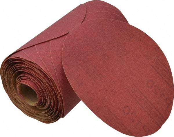 3M - 6" Diam, 120 Grit FEPA, Aluminum Oxide Adhesive PSA Disc - Fine Grade, Red, A Weighted Backing, Flexible, Use with Random Orbital Sanders - Exact Tool & Supply