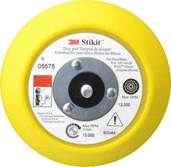 3M - 5" Diam Adhesive/PSA Disc Backing Pad - 3/4" Shank Diam, Medium Density, 10,000 RPM - Exact Tool & Supply