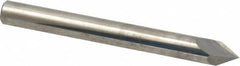 Accupro - 1/4" Diam 2 Flute Single End Solid Carbide Chamfer Mill - Exact Tool & Supply