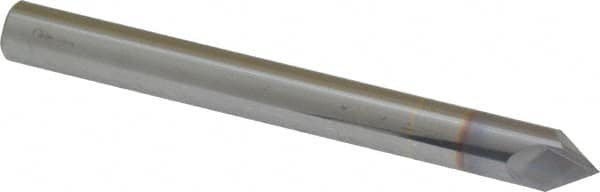 Accupro - 1/4" Diam 2 Flute Single End Solid Carbide Chamfer Mill - Exact Tool & Supply