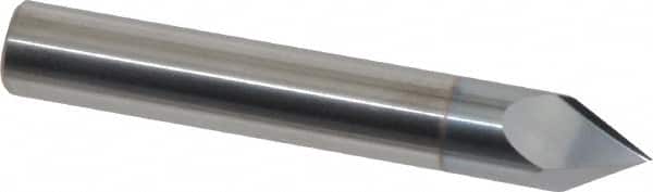Accupro - 3/8" Diam 2 Flute Single End Solid Carbide Chamfer Mill - Exact Tool & Supply