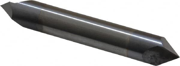Accupro - 3/8" Diam 2 Flute Double End Solid Carbide Chamfer Mill - Exact Tool & Supply