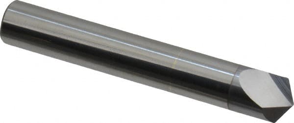 Accupro - 3/8" Diam 2 Flute Single End Solid Carbide Chamfer Mill - Exact Tool & Supply