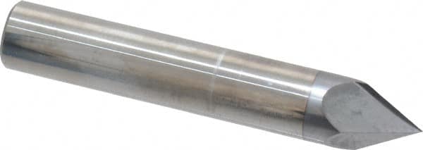 Accupro - 1/2" Diam 2 Flute Single End Solid Carbide Chamfer Mill - Exact Tool & Supply