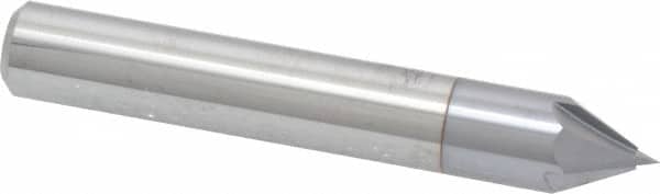 Accupro - 3/8" Diam 4 Flute Single End Solid Carbide Chamfer Mill - Exact Tool & Supply