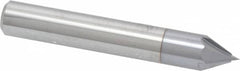 Accupro - 3/8" Diam 4 Flute Single End Solid Carbide Chamfer Mill - Exact Tool & Supply