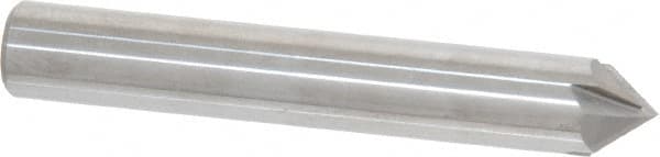 Accupro - 3/8" Diam 4 Flute Single End Solid Carbide Chamfer Mill - Exact Tool & Supply
