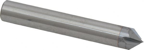 Accupro - 3/8" Diam 4 Flute Single End Solid Carbide Chamfer Mill - Exact Tool & Supply