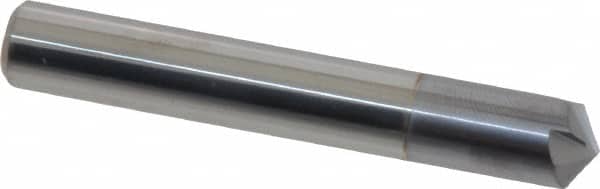 Accupro - 3/8" Diam 4 Flute Single End Solid Carbide Chamfer Mill - Exact Tool & Supply