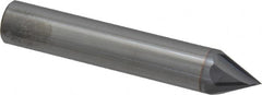 Accupro - 1/2" Diam 4 Flute Single End Solid Carbide Chamfer Mill - Exact Tool & Supply