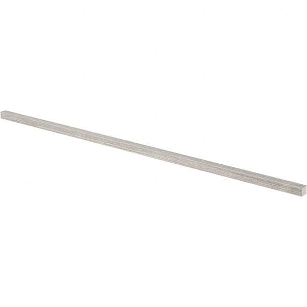 Value Collection - 12" Long x 1/4" High x 1/4" Wide, Plain Key Stock - Stainless Steel - Exact Tool & Supply