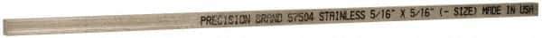Value Collection - 12" Long x 5/16" High x 5/16" Wide, Plain Key Stock - Stainless Steel - Exact Tool & Supply