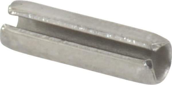 Value Collection - 1/8" Diam x 7/16" Long Slotted Spring Pin - Grade 18-8 Stainless Steel - Exact Tool & Supply