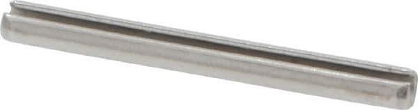Value Collection - 1/8" Diam x 1-1/4" Long Slotted Spring Pin - Grade 18-8 Stainless Steel - Exact Tool & Supply