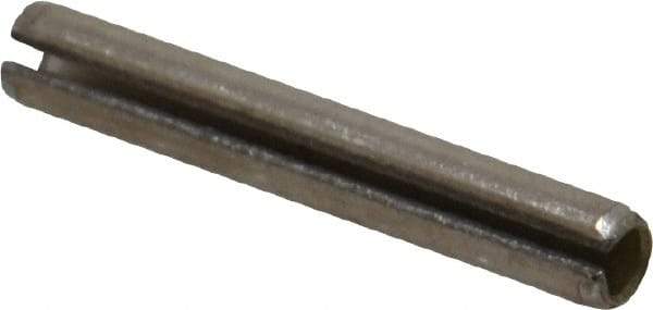 Value Collection - 3/16" Diam x 1-1/4" Long Slotted Spring Pin - Grade 18-8 Stainless Steel - Exact Tool & Supply