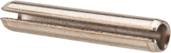 Value Collection - 1/4" Diam x 1-1/2" Long Slotted Spring Pin - Grade 18-8 Stainless Steel - Exact Tool & Supply
