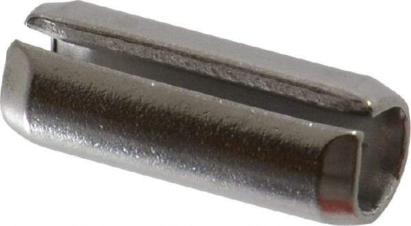 Value Collection - 3/8" Diam x 1" Long Slotted Spring Pin - Grade 18-8 Stainless Steel - Exact Tool & Supply