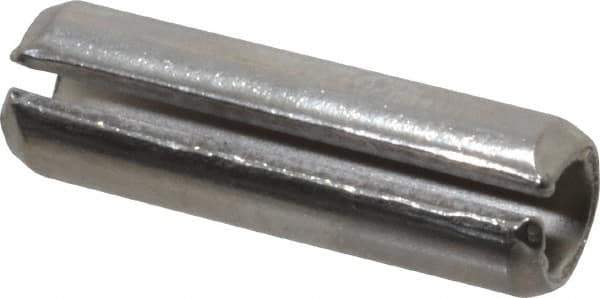 Value Collection - 3/8" Diam x 1-1/4" Long Slotted Spring Pin - Grade 18-8 Stainless Steel - Exact Tool & Supply