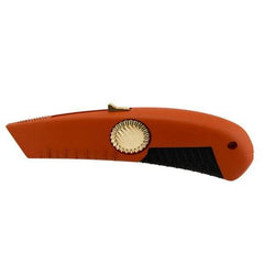 PHC - Retractable Utility Knife - 1/2" Blade, OSHA Orange Zinc Handle, 1 Blade Included - Exact Tool & Supply