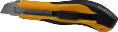 PHC - Snap Utility Knife - 4-1/4" Blade, Yellow & Black Plastic Handle, 6 Blades Included - Exact Tool & Supply