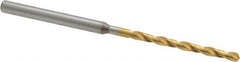 OSG - #44 130° Cobalt Jobber Drill - TiN Finish, Right Hand Cut, Spiral Flute, Straight Shank, 2-3/8" OAL, Standard Point - Exact Tool & Supply