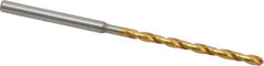 OSG - #40 130° Cobalt Jobber Drill - TiN Finish, Right Hand Cut, Spiral Flute, Straight Shank, 2-5/8" OAL, Standard Point - Exact Tool & Supply